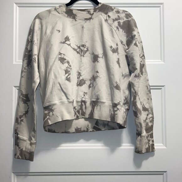 Lululemon Ready to Roll Crew Shibori Dove Grey Cement Grey sweatshirt sz Medium - Picture 3 of 13
